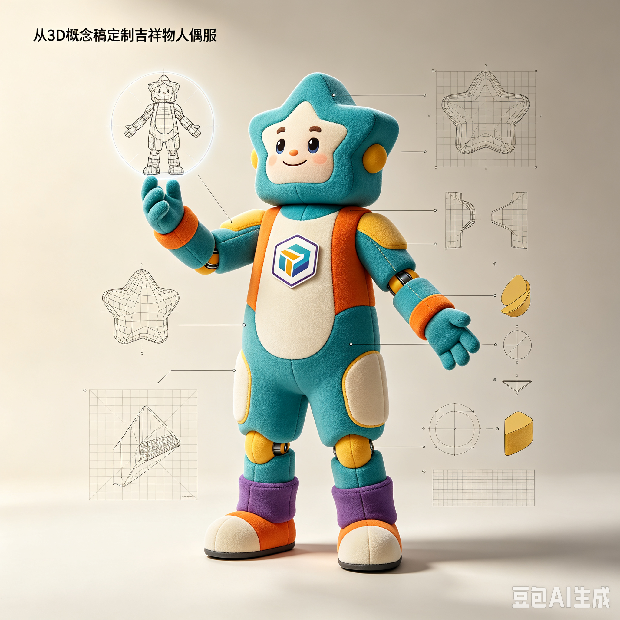 Custom Mascot Costume From 3D Concept